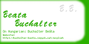 beata buchalter business card